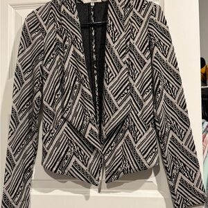 Charlotte Russe Geometric Black and White Blazer